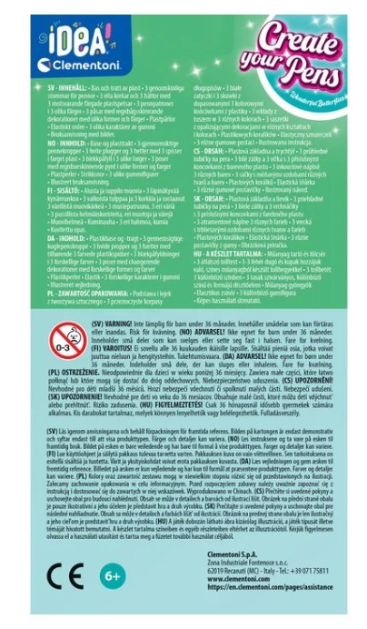  Idea Art Zestaw Mini Fabryka Długopisów Motylki Clementoni 18169