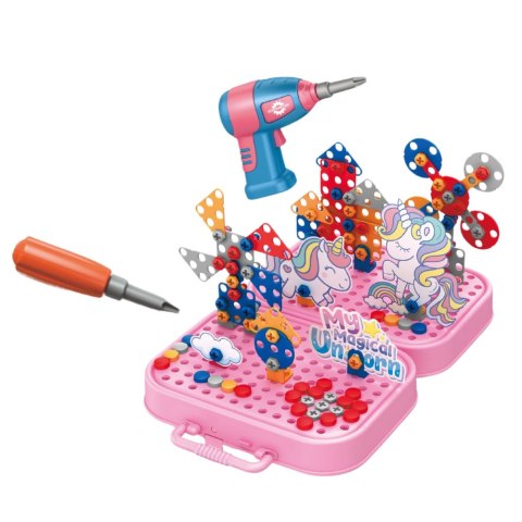 Zestaw Klocków Konstrukcyjnych Wkrętarka Jednorożec DIY