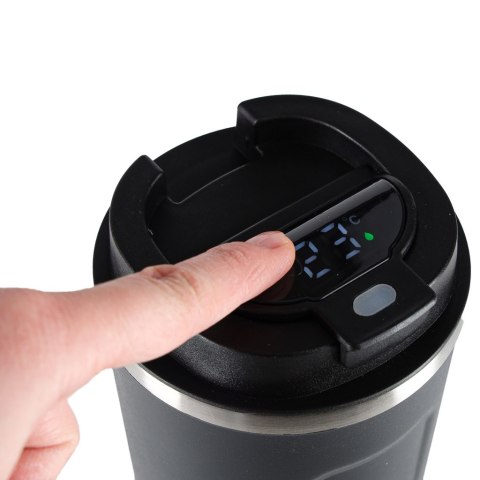 Kubek termiczny z ustnikiem termos LED 500ml czarn