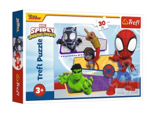 Puzzle - 30 - Odważny Spidey / Spidey and his Amazing Friends MarvelFSC Mix 70% 18322