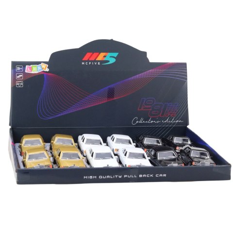 Samochód Klasyczny Metalowy Napęd Światła Dźwięki Otwierane Drzwi Mix