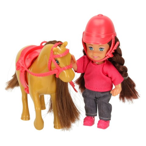 Lalka z konikiem kucykiem dziewczynka zestaw 5 elementów