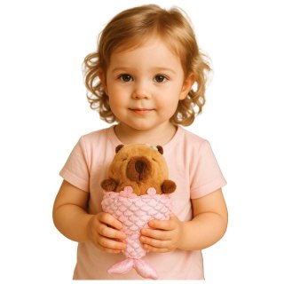 Pluszowa Maskotka Przytulanka Kapibara Syrenka Różowa 28cm