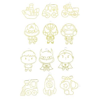 Zestaw Do Malowania Kosmos 3D DIY 6 Farbek Zawieszki 12 szt.