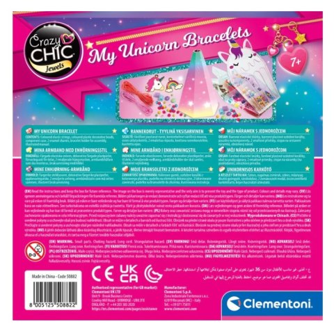 Crazy Chic Zestaw Koralików Bransoletki z Jednorożcem Clementoni 50882
