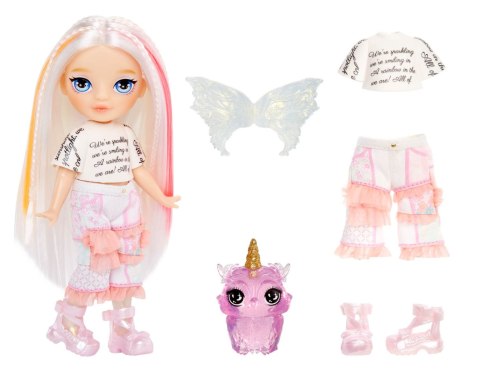 543442-EUC Rainbow High Littles Rainbow Fantasy Fairies Doll - Opal (Rainbow)