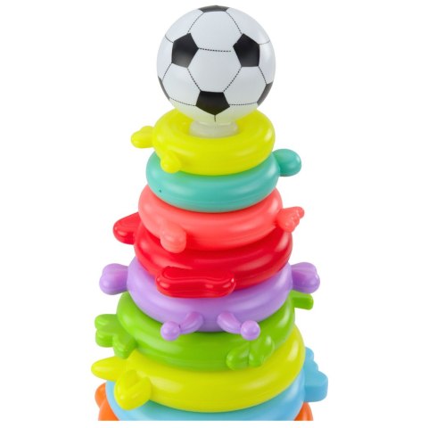 Piramida Edukacyjna Układanka Piłka Naklejki 13 Poziomów Kolorowa