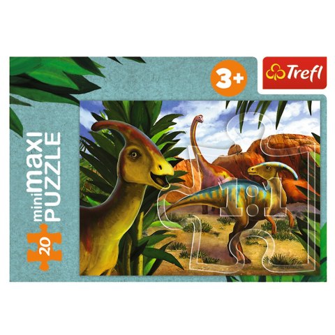 Puzzle - miniMaxi - 20 - Poznaj świat dinozaurów - Trefl 56036