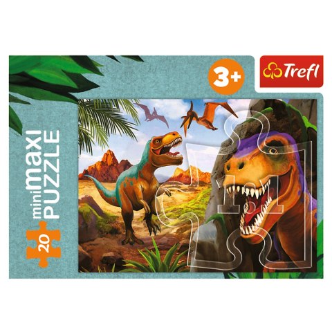 Puzzle - miniMaxi - 20 - Poznaj świat dinozaurów - Trefl 56036