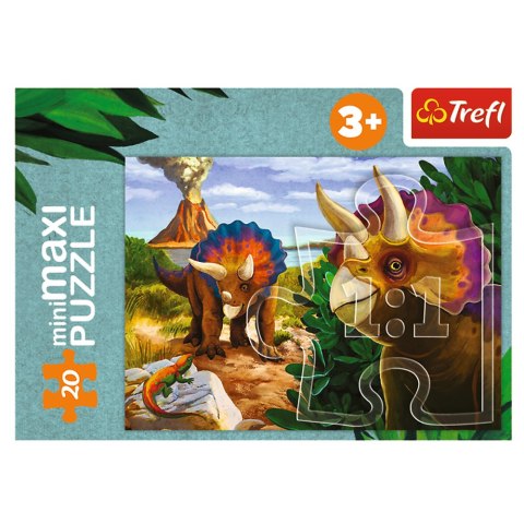 Puzzle - miniMaxi - 20 - Poznaj świat dinozaurów - Trefl 56036