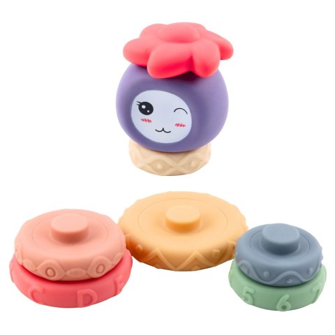 Wieża z Miękkich Klocków Piramida Sensoryczna Kolorowa 8 el.