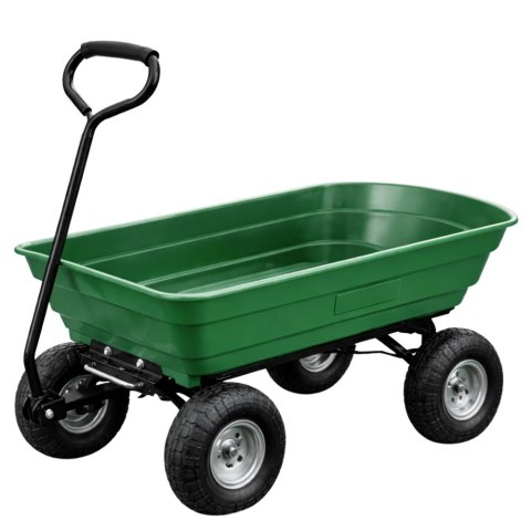 Wózek Ogrodowy Transportowy Wyjmowana Odchylana Taca Zielony 120 kg