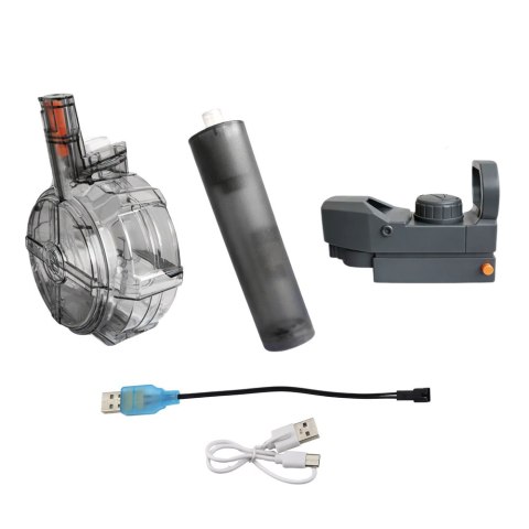 Elektryczny Pistolet Karabin Na Wodę Czarny Zasięg 11 m