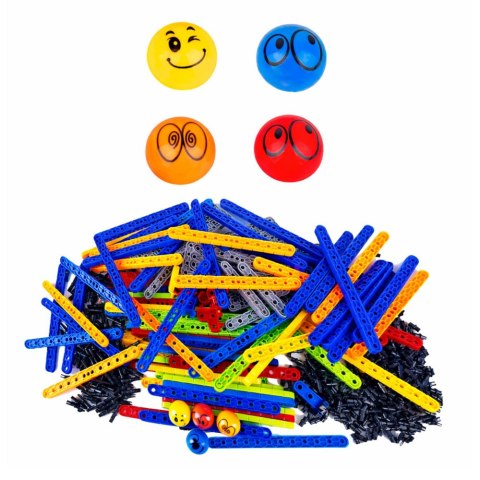 Klocki Tęczowa Plansza Tor Kulkowy Zjeżdżalnia Gra Łapanie Kulek 477 el.