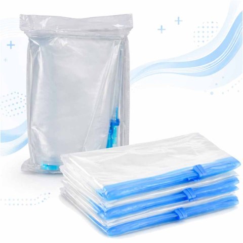 Worki próżniowe rolowane na ubrania 9 sztuk 3 rozmiary 35x50cm, 40x50cm, 50x70cm