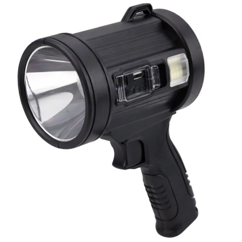 Latarka LED Szperacz Solarna 6 Trybów Powerbank Wymienne Filtry 23 cm