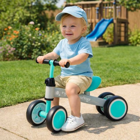 Rowerek biegowy Trike Fix Tiny jeździk chodzik 4 koła regulacja kierownicy miętowy