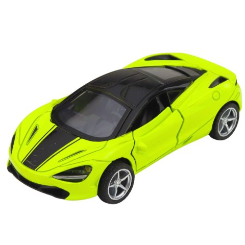 Samochód Sportowy Metalowy Napęd Światła Dźwięki Zielony 1:32