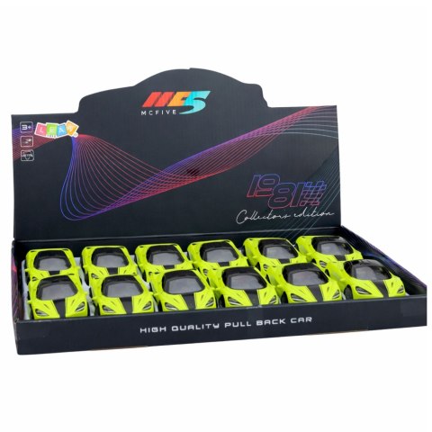 Samochód Sportowy Metalowy Napęd Światła Dźwięki Zielony 1:32