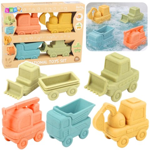 Zabawki Dla Malucha Gumowe Pojazdy Do Rozłączania Zabawy Kąpieli 4 szt.