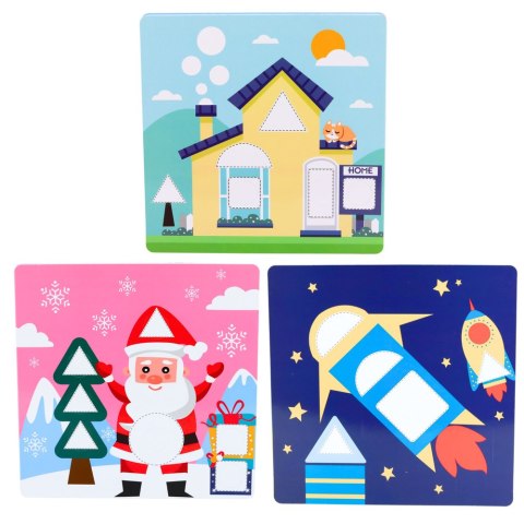 Kreatywne Puzzle Geometryczne Mozaika Układanka Edukacyjna 35 el.