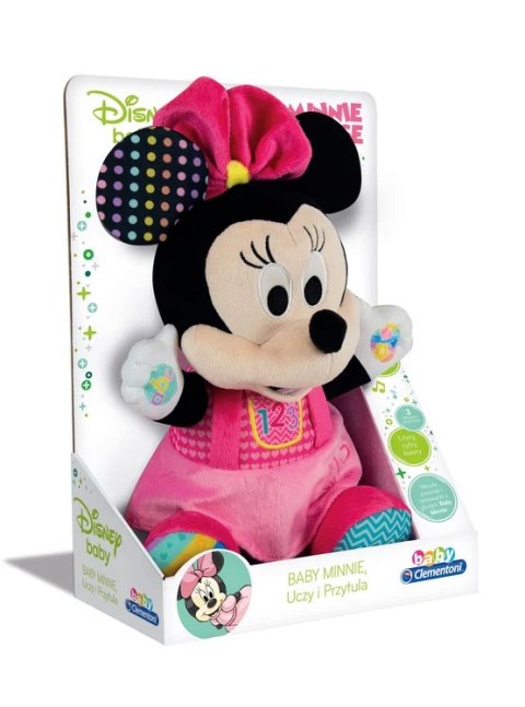 Pluszowa Interaktywna Disney Baby Minnie Uczy i Przytula Język Polski Clementoni 50130