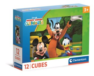 Puzzle 12 Klocków Sześcianów DISNEY KLUB PRZYJACIÓŁ MYSZKI MIKI Clementoni 41348
