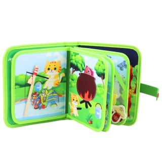 Książeczka Edukacyjna Sensoryczna Filcowa 3D Dzikie Zwierzęta