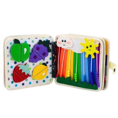 Książeczka Edukacyjna Sensoryczna Filcowa 3D Zwierzęta Jeżyk