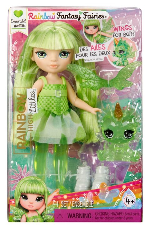 543404-EUC Rainbow High Littles Rainbow Fantasy Fairies Doll- Emerald (Green)
