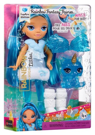 543428-EUC Rainbow High Littles Rainbow Fantasy Fairies Doll- Sapphire (blue)