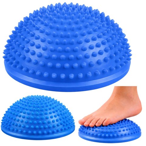Półkula Sensoryczna Do Masażu Ćwiczeń Równowagi Niebieska 16 cm