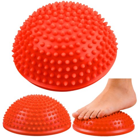 Półkula Sensoryczna Do Masażu Ćwiczeń Równowagi Pomarańczowa 16 cm