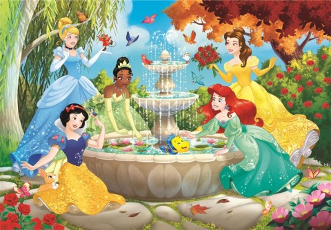 Puzzle 60 Super Color DISNEY KSIĘŻNICZKI PRZY FONTANNIE Clementoni 26064
