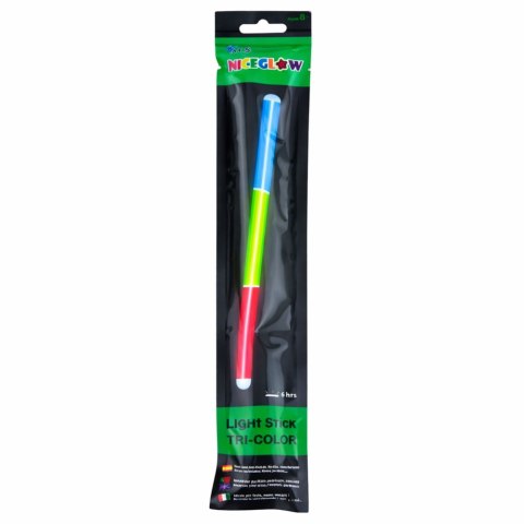 Pałka Trzykolorowa Fluorescencyjna Świeciąca W Ciemności Neon Stick 31,5 cm