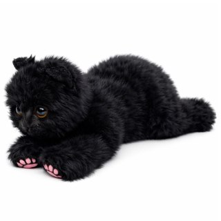 Pluszowa Maskotka Przytulanka Kotek Leżący Czarny 38 cm