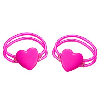 Podwójne Bransoletki Opaski z Sercem Fluorescencyjne Stick Neon Świecące