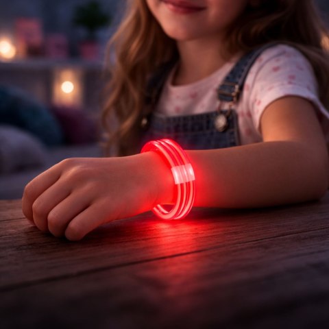 Potrójna Bransoletka Fluorescencyjna Świecąca W Ciemności Neon Stick