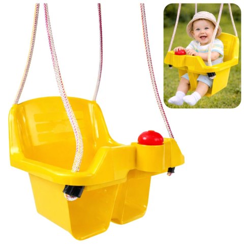 Huśtawka Kubełkowa Żółta Dla Dzieci 5237