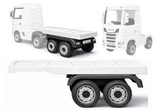 Naczepa do pojazdu na akumulator HL358 Mercedes Scania Actros biała