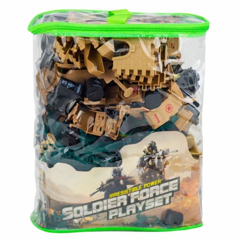 Baza Wojskowa Figurki Żołnierzyki Pojazdy Duży Zestaw Militarny 400 el.