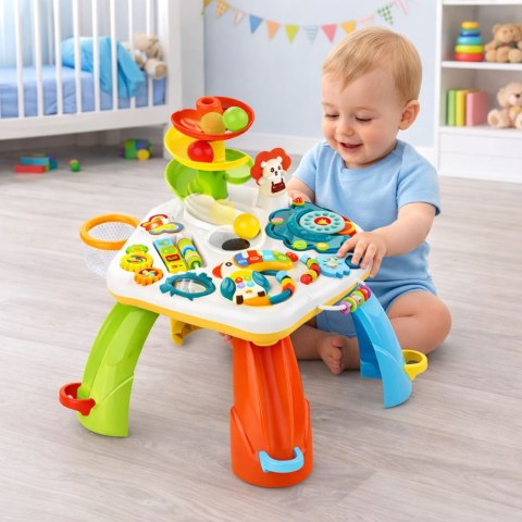 Stolik Edukacyjny Interaktywne Pianinko Zjeżdżalnia Dla Piłek Ruchome El.