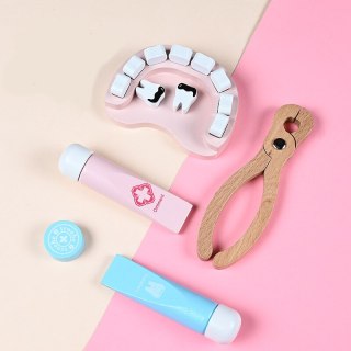 Drewniany Zestaw Lekarski Dla Dzieci W Walizka Apteczka Dentysta 43 el.
