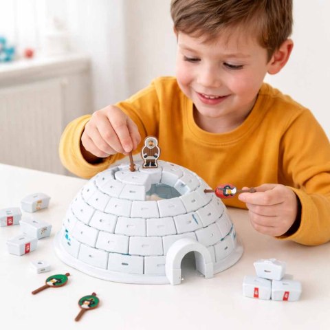 Gra zręcznościowa zbuduj iglo pingwiny