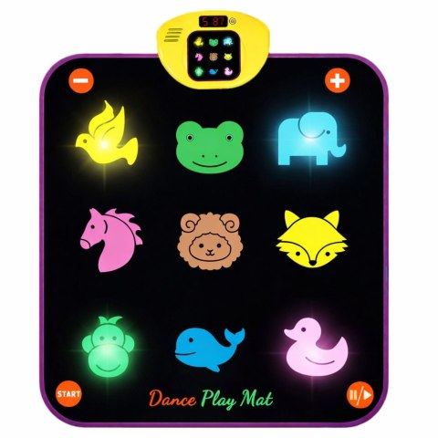 Mata Taneczna Muzyczna Zwierzęta 5 Trybów 3 Poziomy Trudności Światła