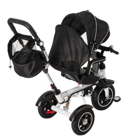 Rowerek Trójkołowy Trike Fix 3w1 z daszkiem obracany regulowany spacerówka prowadnik pasy V3 czarny