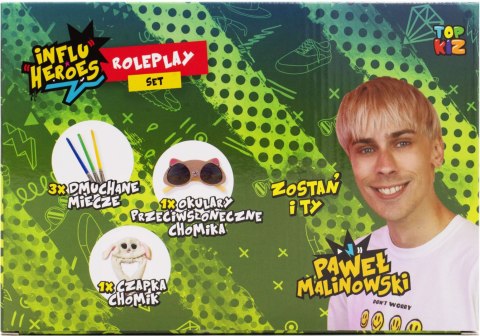 Paweł Malinowski Zestaw Influ Heroes Akcesoria Miecze Okulary Czapka Chomik Świr 0890 Paweł Malinowski Zestaw Influ Heroes Akcesoria Miecze Okulary Czapka Chomik Świr 0890