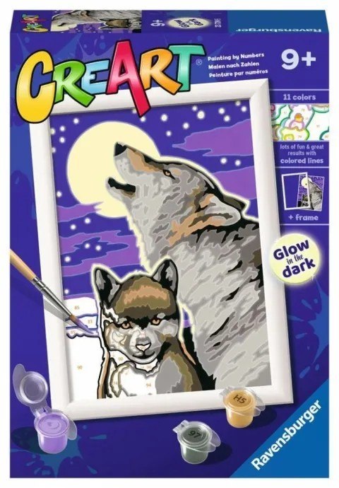 CreArt Mistyczne wilki Malowanie Po Numerach Ravensburger 23709 CreArt Mistyczne wilki Malowanie Po Numerach Ravensburger 23709