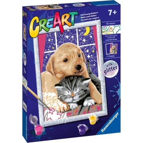 CreArt Puszyści Przyjaciele Malowanie Po Numerach Ravensburger 23706 CreArt Puszyści Przyjaciele Malowanie Po Numerach Ravensburger 23706