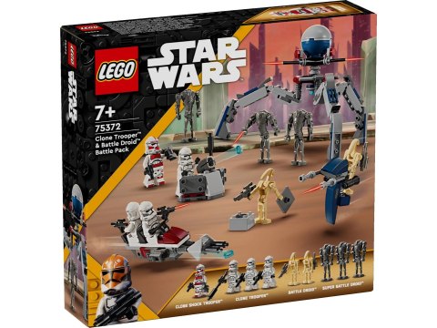 LEGO Star Wars Zestaw bitewny z żołnierzem armii klonów™ i droidem bojowym 75372 LEGO Star Wars Zestaw bitewny z żołnierzem armii klonów™ i droidem bojowym 75372